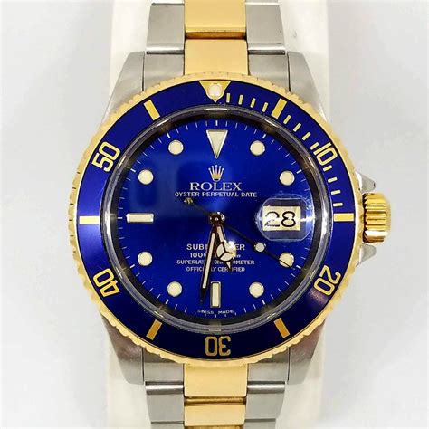 rolex oyster submariner blue|rolex submariner blue bezel price.